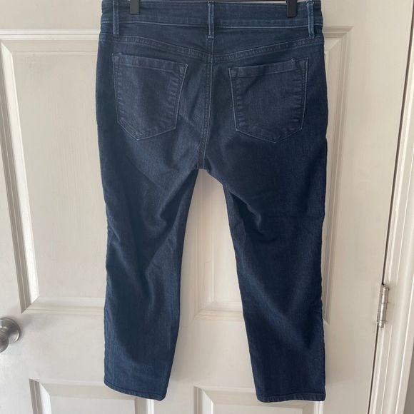 Ann Taylor LOFT Modern Crop Jeans Dark Blue Wash Denim Pants Women Waist Size 31 - Picture 5 of 12